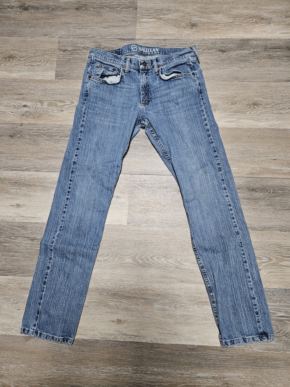 Magellan Outdoors Men's Light Blue Slim Straight Jeans